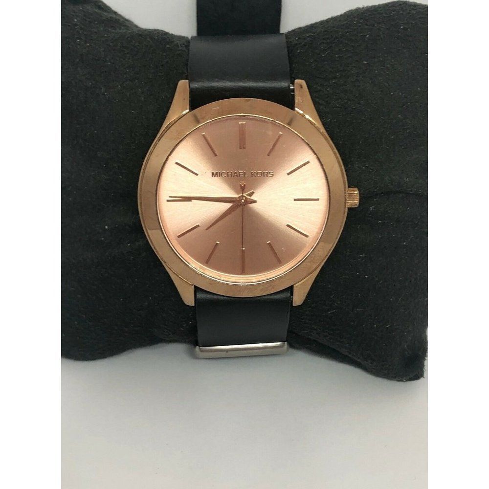 Michael Kors MK3197 Women Black Leather Analog Dia